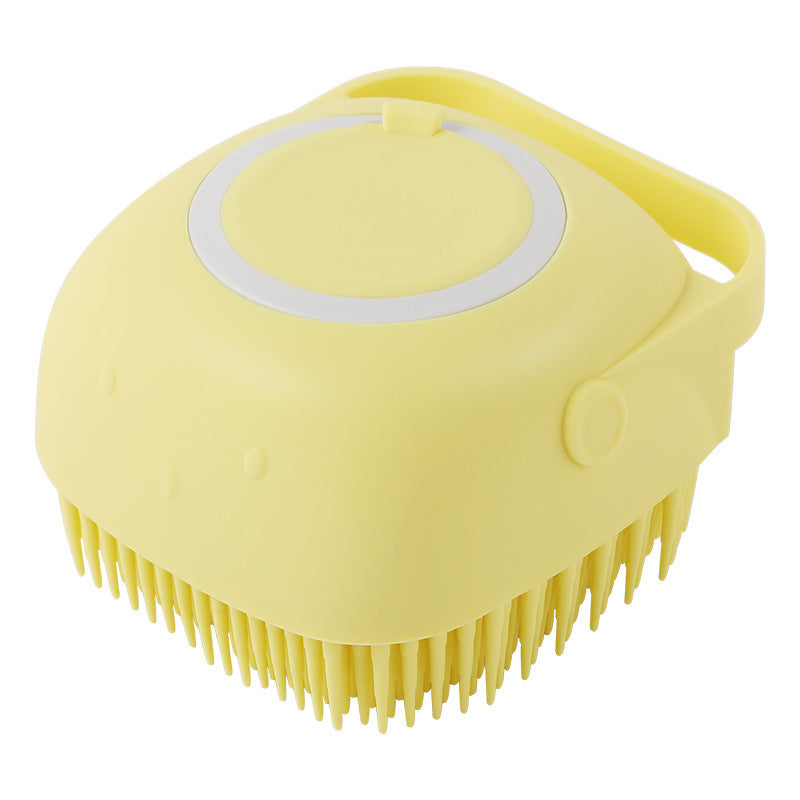 Pawsitive4s silicone pet bath massage brush grooming glove – buckle close-up