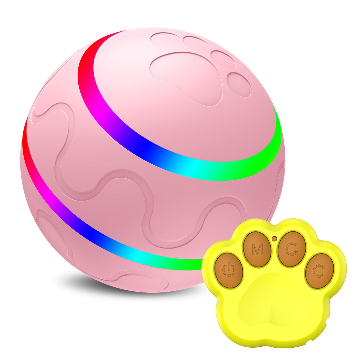 Pawsitive4s smart self-rotating interactive cat ball toy – colour detail