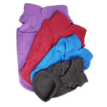 Pawsitive4s cosy fleece dog jacket vest for small dogs – Coffee, L, size comparison