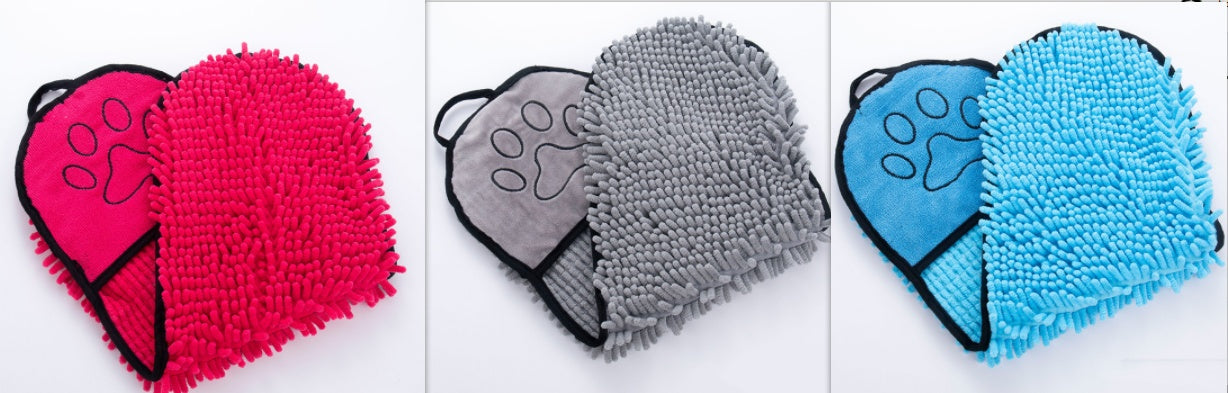 Pawsitive4s super absorbent microfibre pet bath towel quick-drying – full set view