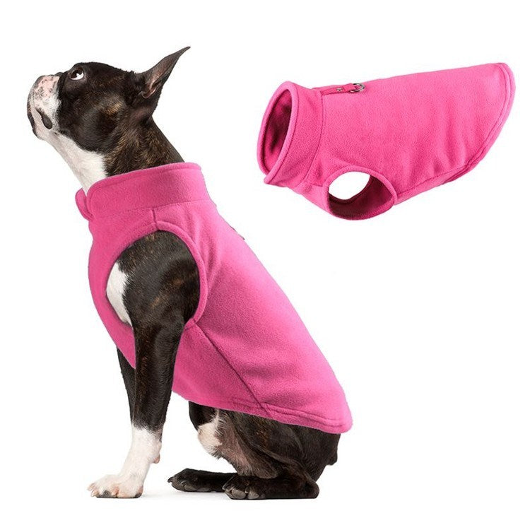 Pawsitive4s cosy fleece dog jacket vest for small dogs – Dark Blue, XL, product demonstration