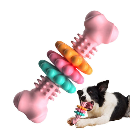 Durable TPR Bone Chew Toy - Cleans Teeth & Massages Gums