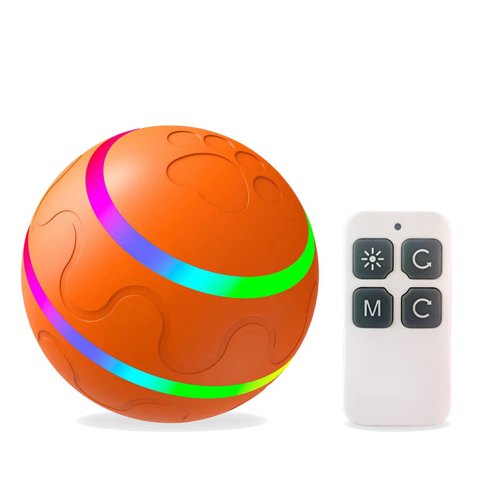 Pawsitive4s smart self-rotating interactive cat ball toy – Orange, Upgrade remote control, in use