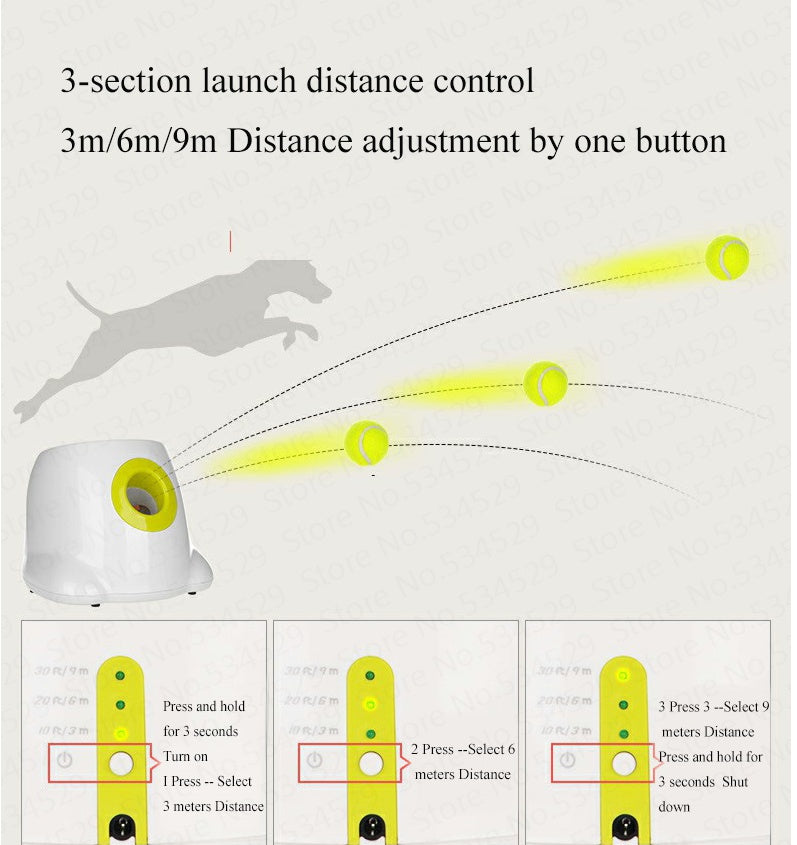 Pawsitive4s automatic dog ball launcher interactive fetch – Diameter 5cm 36pcs, close-up detail