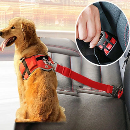 Pawsitive4s adjustable pet car seat belt safety restraint – Black, side angle