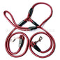 Pawsitive4s double dog lead splitter two dogs one lead – A Red 1.5cm, in use