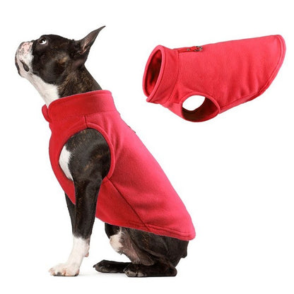 Pawsitive4s cosy fleece dog jacket vest for small dogs – Forest Green, M, branding detail