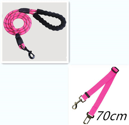 Pawsitive4s reflective nylon dog lead walking leash – Red, colour detail