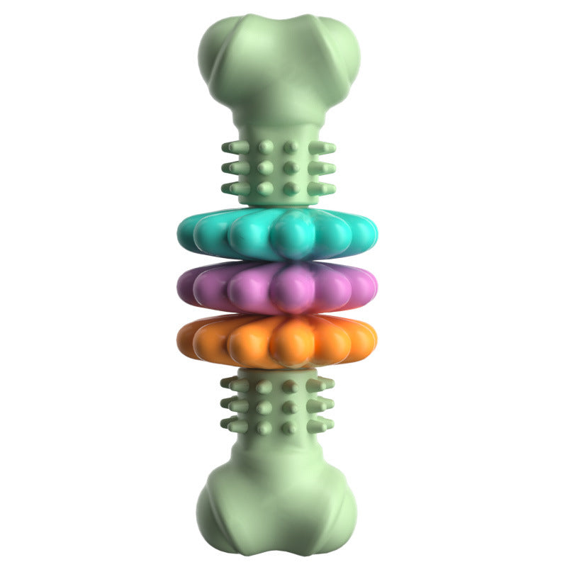 Durable TPR Bone Chew Toy - Cleans Teeth & Massages Gums