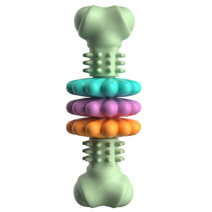 Durable TPR Bone Chew Toy - Cleans Teeth & Massages Gums