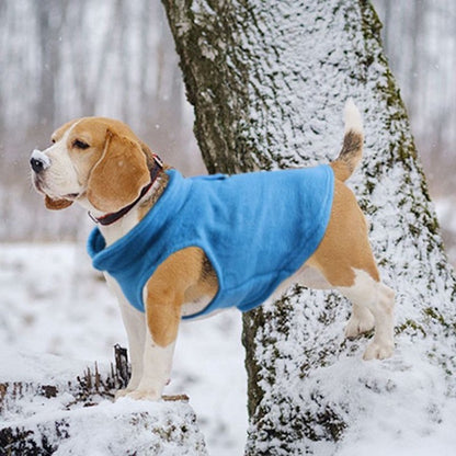 Pawsitive4s cosy fleece dog jacket vest for small dogs – Black, L, front view