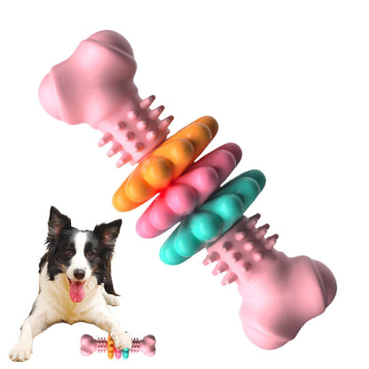 Durable TPR Bone Chew Toy - Cleans Teeth & Massages Gums