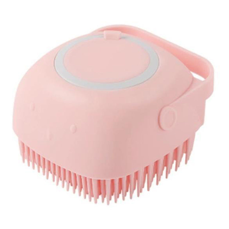 Pawsitive4s silicone pet bath massage brush grooming glove – Yellow, square, comparison view