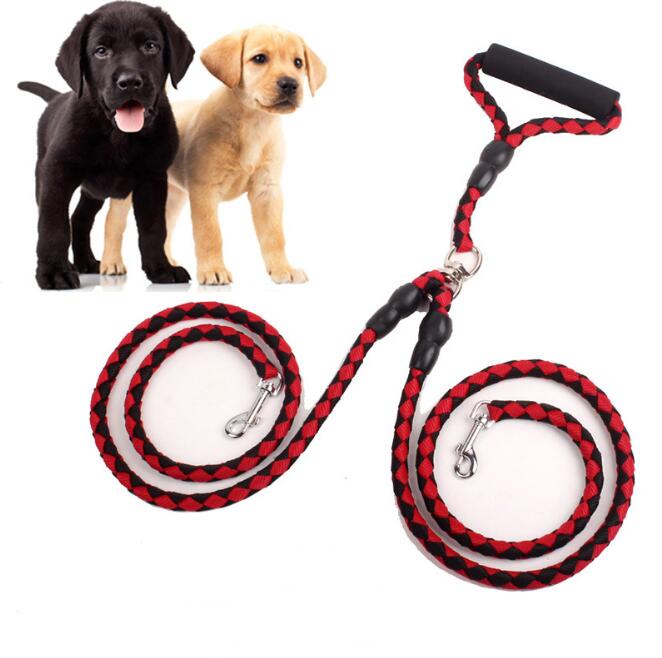 Pawsitive4s double dog lead splitter two dogs one lead – A Blue 0.8cm, front view