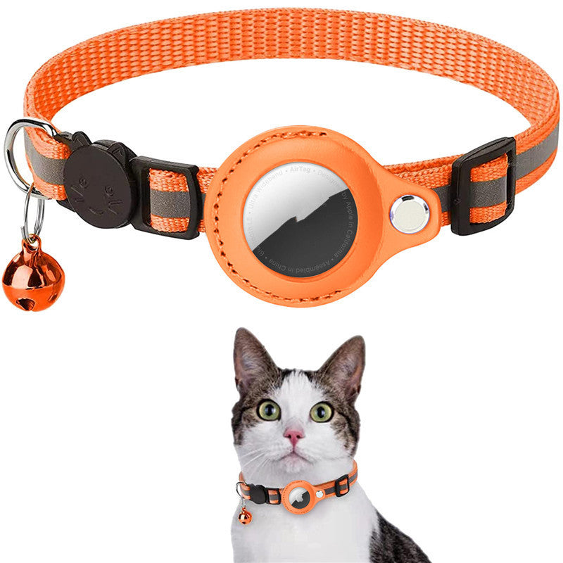 Pawsitive4s reflective pet collar with AirTag holder waterproof – Red, size comparison