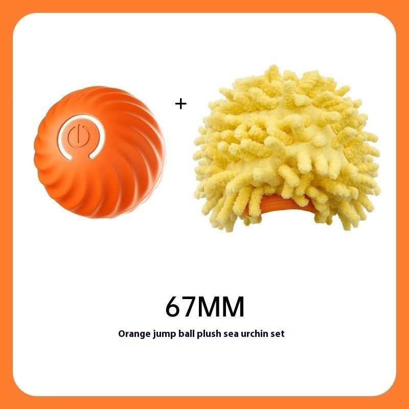 Pawsitive4s interactive bouncing rubber ball dog toy – Sea urchin sleeve 67mm, unboxed view