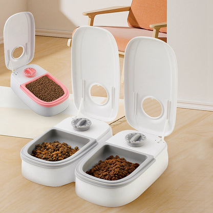 Pawsitive4s smart timed automatic pet feeder stainless steel bowl – colour options