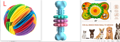 Durable TPR Bone Chew Toy - Cleans Teeth & Massages Gums
