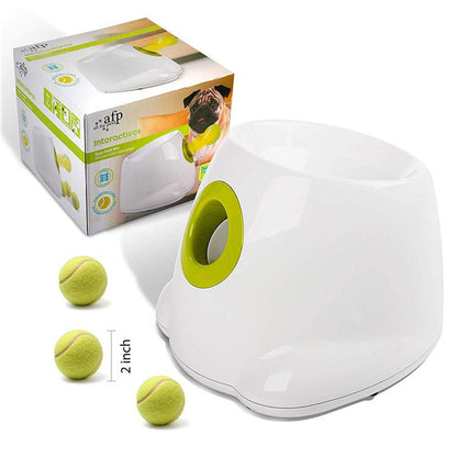 Pawsitive4s automatic dog ball launcher interactive fetch – US plug, lifestyle shot