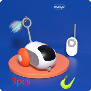 Pawsitive4s remote control interactive cat car toy USB rechargeable – features close-up