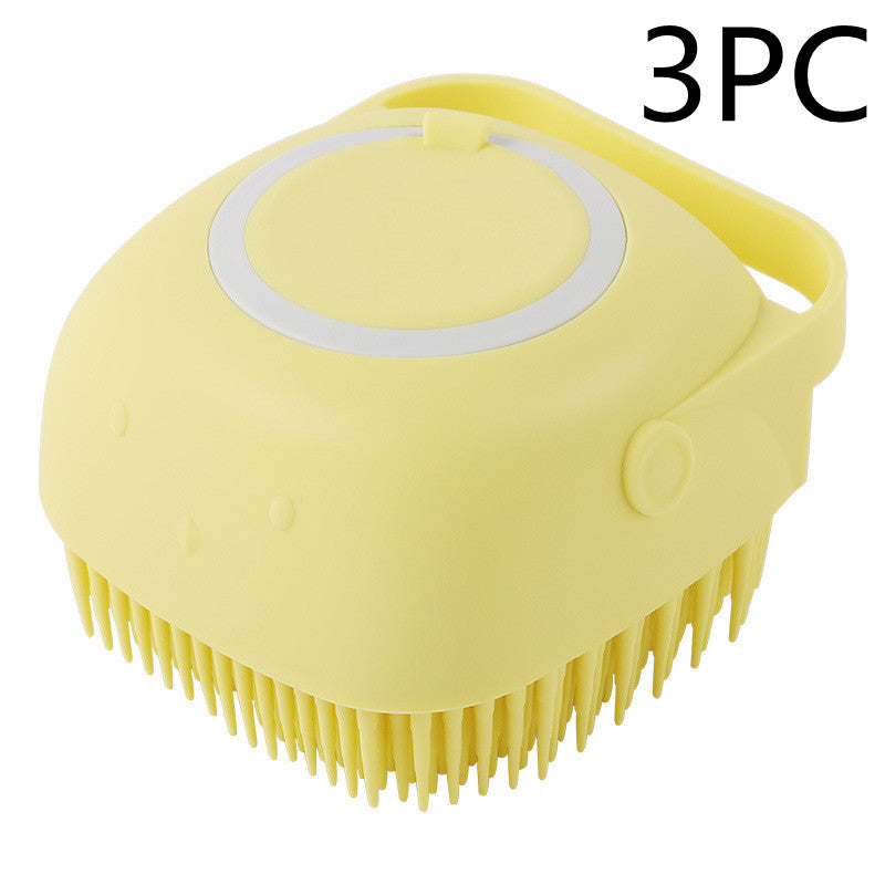 Pawsitive4s silicone pet bath massage brush grooming glove – portability demo