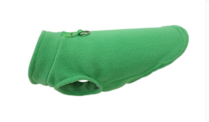Pawsitive4s cosy fleece dog jacket vest for small dogs – Dark Blue, L, dimension guide