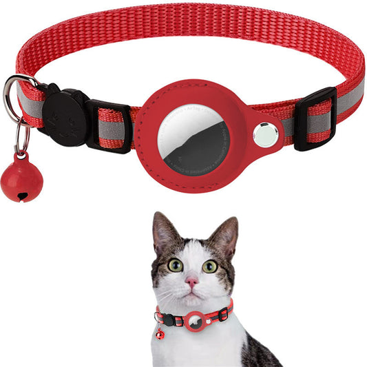 Pawsitive4s reflective pet collar with AirTag holder waterproof – lifestyle shot