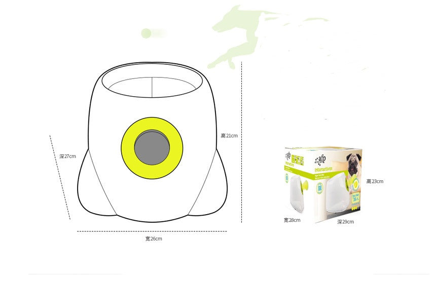 Pawsitive4s automatic dog ball launcher interactive fetch – Uk plug, rear view