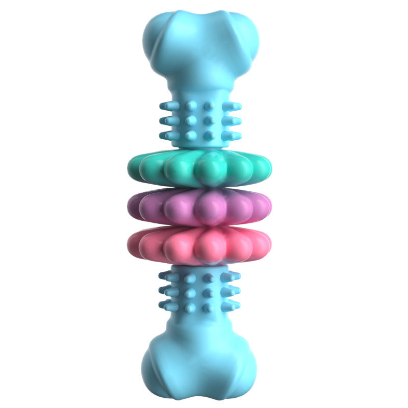 Durable TPR Bone Chew Toy - Cleans Teeth & Massages Gums