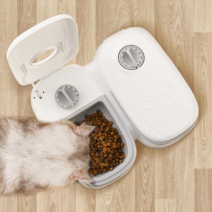 Pawsitive4s smart timed automatic pet feeder stainless steel bowl – packaging