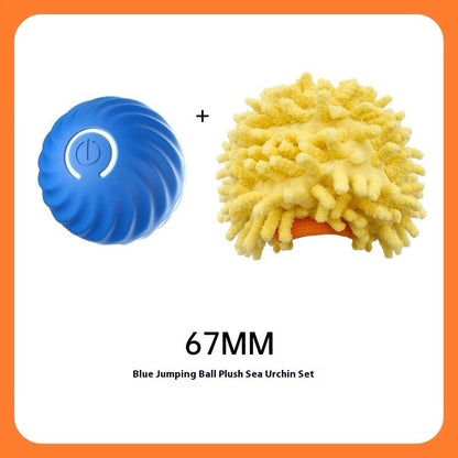 Pawsitive4s interactive bouncing rubber ball dog toy – Orange 67mm, features close-up