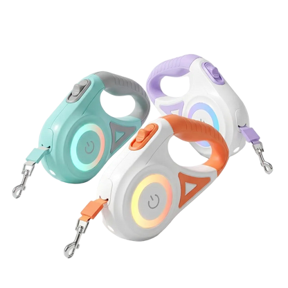 Retractable Dog Lead & Collar with LED Spotlight - 3 m or 5 m