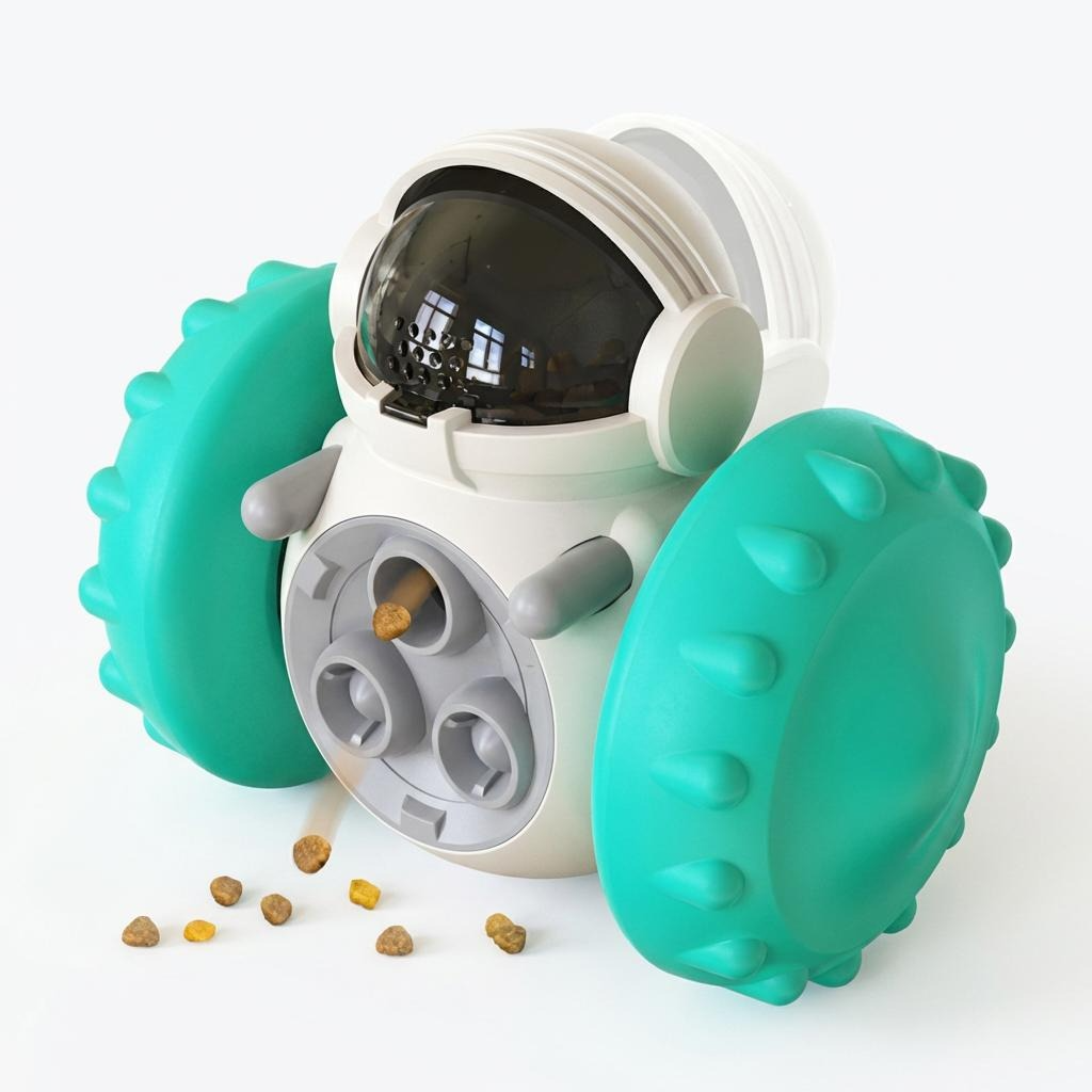 Interactive Wobble Feeder Toy - Slow-Feed Tumbler for Cats & Dogs