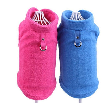 Pawsitive4s cosy fleece dog jacket vest for small dogs – Black, M, side angle