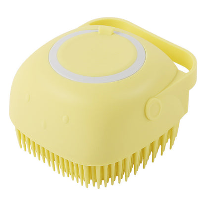 Pawsitive4s silicone pet bath massage brush grooming glove – buckle close-up