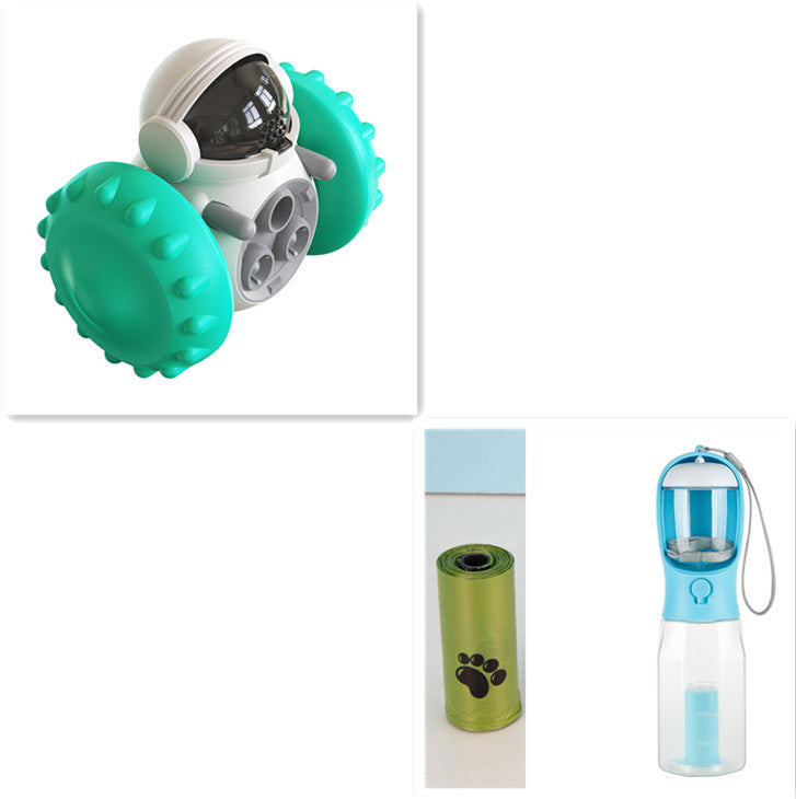 Pawsitive4s interactive wobble slow feeder toy cats dogs – full set view