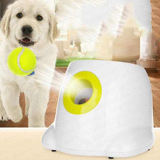 Pawsitive4s automatic dog ball launcher interactive fetch – Au plug, front view