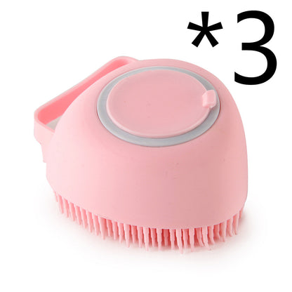 Pawsitive4s silicone pet bath massage brush grooming glove – Set3, square, variant display