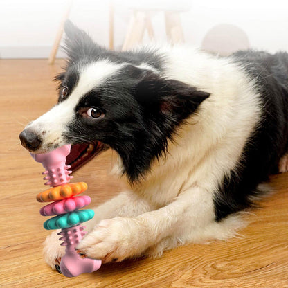 Durable TPR Bone Chew Toy - Cleans Teeth & Massages Gums