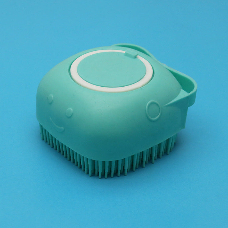 Pawsitive4s silicone pet bath massage brush grooming glove – Set, square, multi-angle view