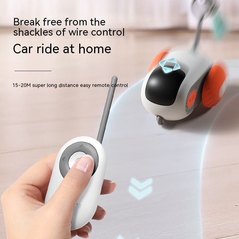 Pawsitive4s remote control interactive cat car toy USB rechargeable – Orange Running Car 3pcs, USB, close-up detail
