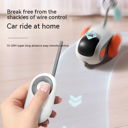 Pawsitive4s remote control interactive cat car toy USB rechargeable – Orange Running Car 3pcs, USB, close-up detail