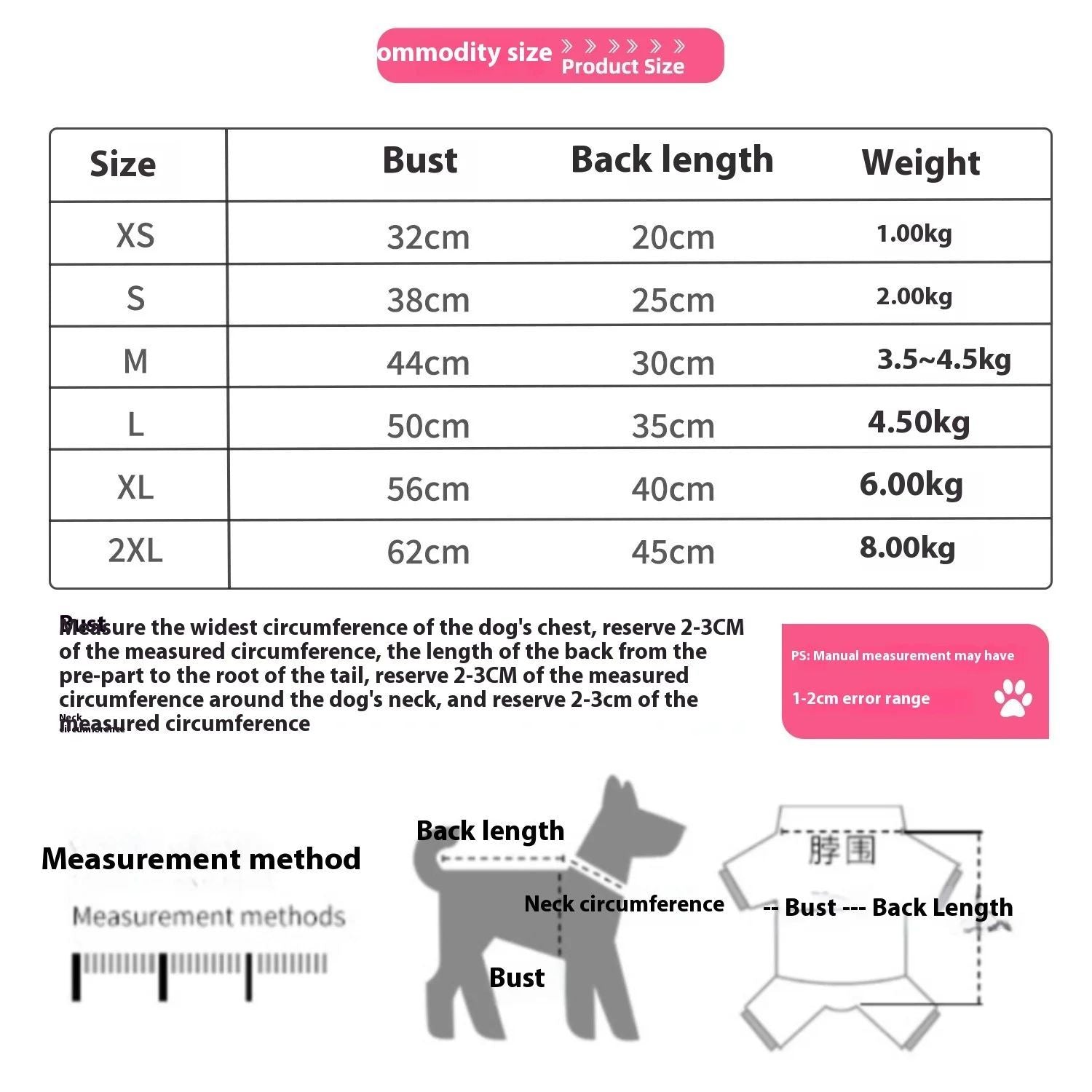 Pawsitive4s hooded fleece pet coat winter jacket dogs cats – Blue, S, close-up detail