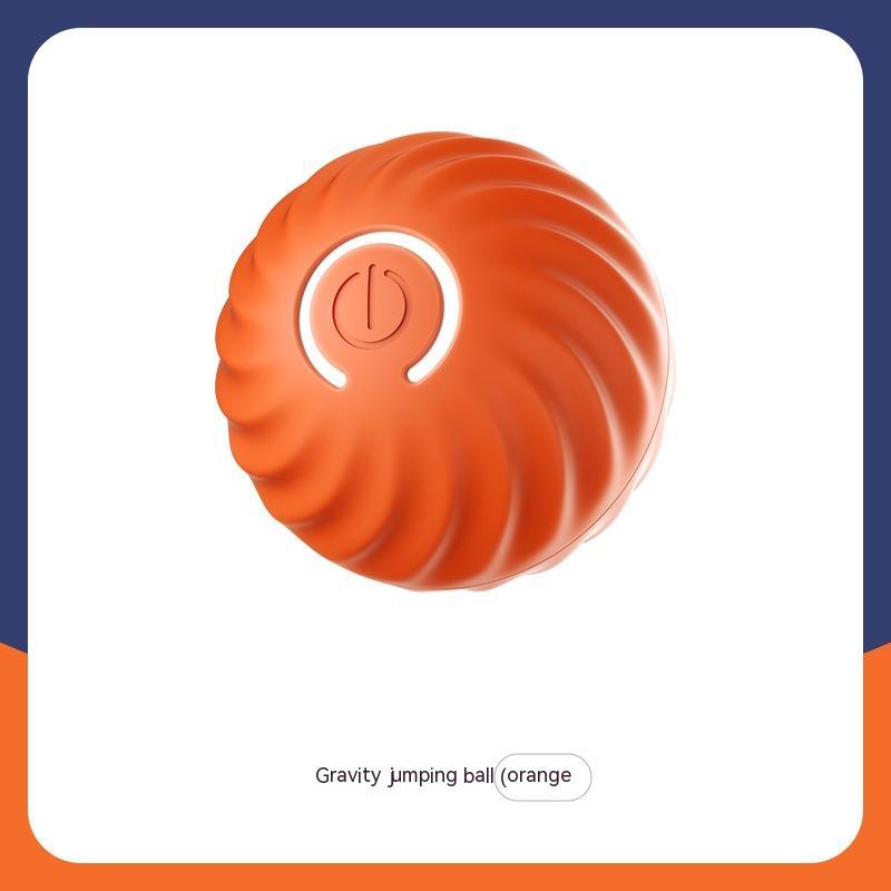 Pawsitive4s interactive bouncing rubber ball dog toy – Orange sea urchin sleeve 67mm, accessory detail