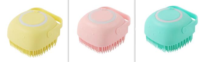 Pawsitive4s silicone pet bath massage brush grooming glove – gift set view